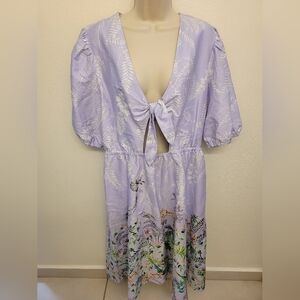 NWOT INC International Concepts (Macy's Exclusive) Cut Out Puff Sleeve Midi Dres